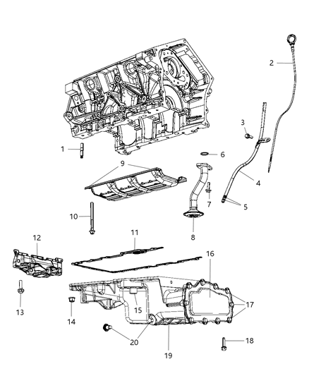 2010 Chrysler Sebring Gasket-Oil Pan Diagram for 4792608AC