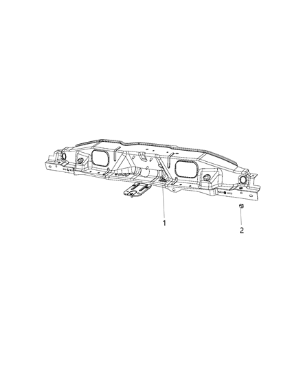 2014 Ram ProMaster 2500 CROSSMEMBER-Radiator Diagram for 68100667AB