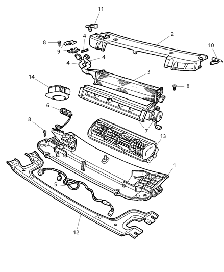 2000 Dodge Durango HEVAC Unit Diagram 2