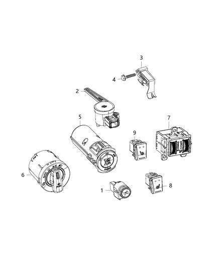 2015 Dodge Charger Switches Instrument Panel Diagram