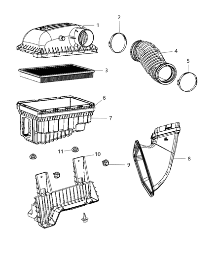 2010 Dodge Ram 2500 Air Cleaner Diagram 1