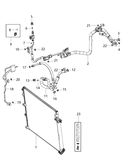 2016 Jeep Cherokee Cap-A/C Charge Valve Diagram for 68253866AA