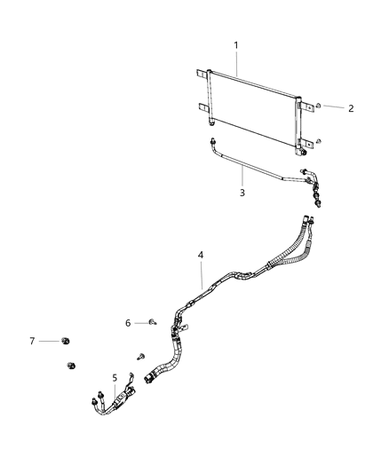 2019 Ram 2500 Transmission Oil Cooler & Lines Diagram 2