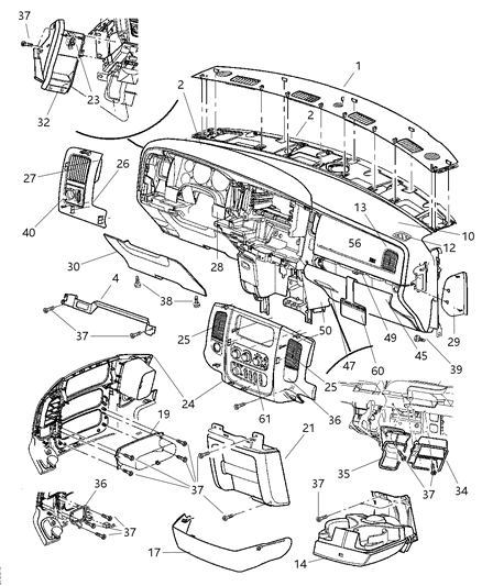 2005 Dodge Ram 3500 Instrument Panel Diagram