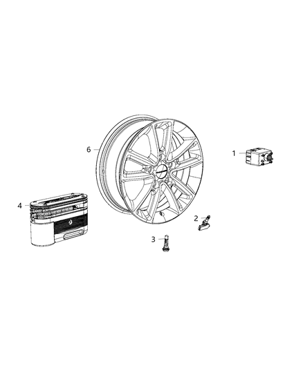 2018 Dodge Grand Caravan Sensors, Tire Air Pressure Diagram