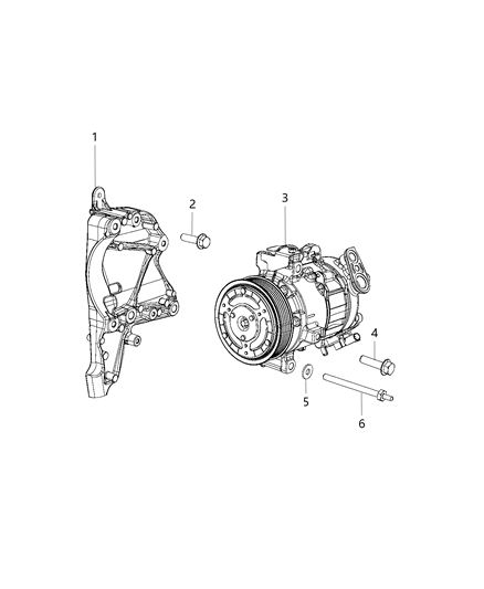 2020 Jeep Compass A/C Compressor Mounting Diagram 2