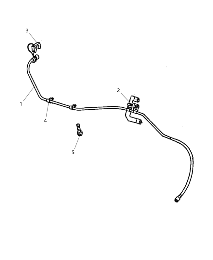 2006 Dodge Dakota Fuel Lines, Front Diagram