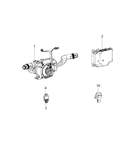 2020 Ram ProMaster 1500 Air Bag Modules Impact Sensors & Clock Spring Diagram