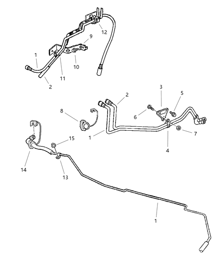 1997 Jeep Grand Cherokee RETAINER-Fuel Line Diagram for 6504589