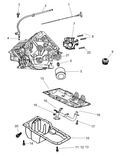 2006 Jeep Grand Cherokee Pan-Engine Oil Diagram for 5037685AA