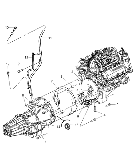 2007 Dodge Ram 1500 Mounting , Transmission Diagram