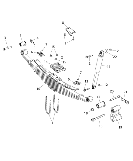 2016 Ram 5500 Suspension - Rear Diagram