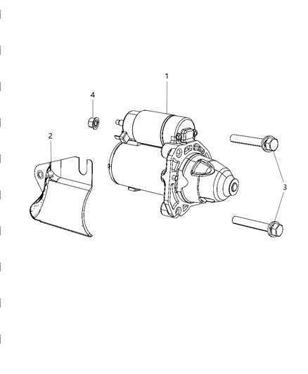 2011 Dodge Challenger Starter & Related Parts Diagram 1