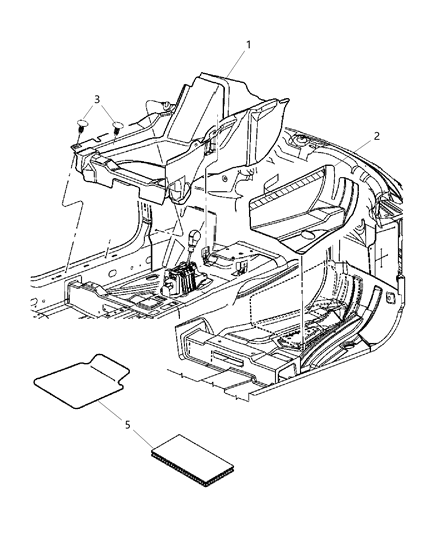 2015 Chrysler 300 Carpet, Front Diagram