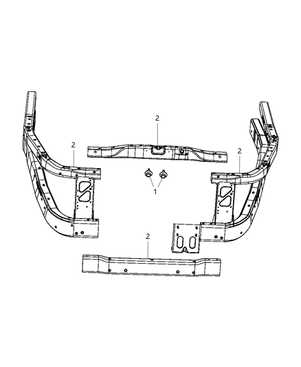 2008 Dodge Durango Radiator Support Diagram