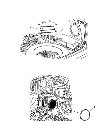 2007 Dodge Caliber Subwoofer & Amplifier Diagram