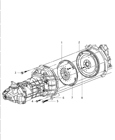 2009 Dodge Viper CLTCH Kit-Pressure Plate And Disc Diagram for 5037963AB