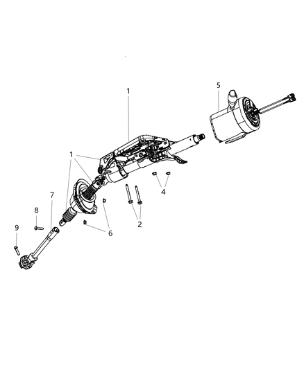 2020 Dodge Challenger Column-Steering Diagram for 68140568AG