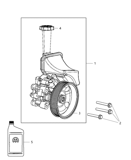 2012 Jeep Grand Cherokee Power Steering Pump Diagram for RL181778AB