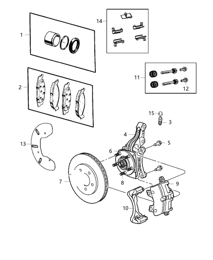 2015 Dodge Journey Front Brake Rotor Diagram for 68259791AA