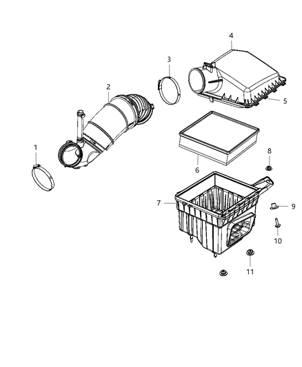 2010 Dodge Ram 3500 Cab Chassis Air Cleaner Diagram
