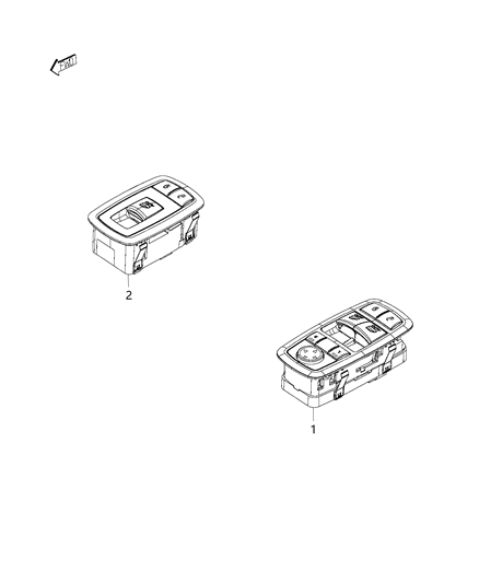 2016 Dodge Challenger Switches - Doors Diagram