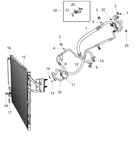 2018 Jeep Wrangler Valve-A/C Expansion Diagram for 68265085AA