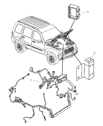 2006 Jeep Liberty Wiring-HEADLAMP To Dash Diagram for 56047194AD