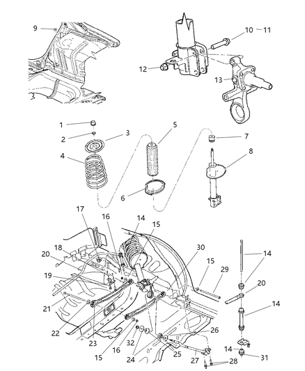 2002 Dodge Neon Rear Suspension Diagram