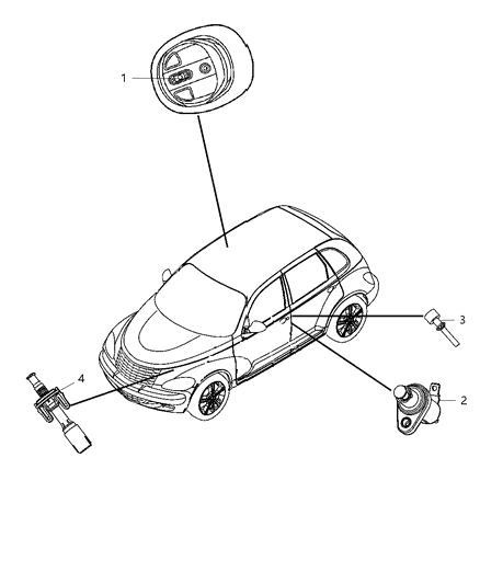 2010 Chrysler PT Cruiser Switches Body Diagram