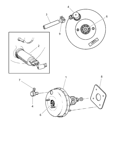 1997 Chrysler Concorde Booster, Power Brake Diagram