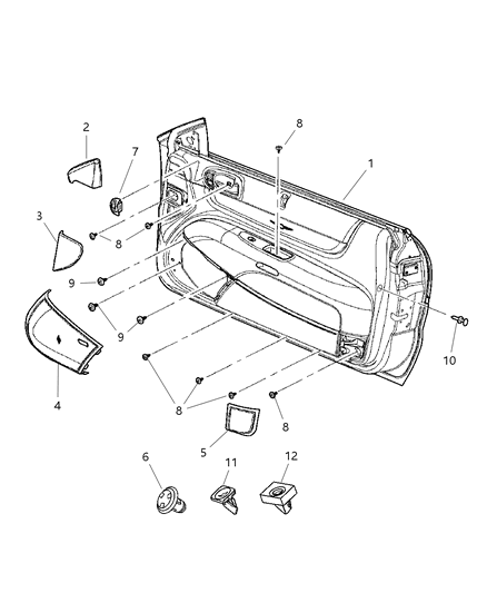 2004 Chrysler Sebring Cover-Access Door Trim Diagram for TL54XT5AA