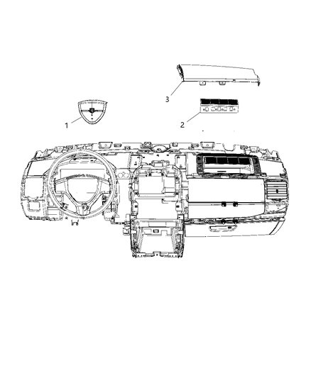 2008 Chrysler Town & Country Air Bags Front Diagram