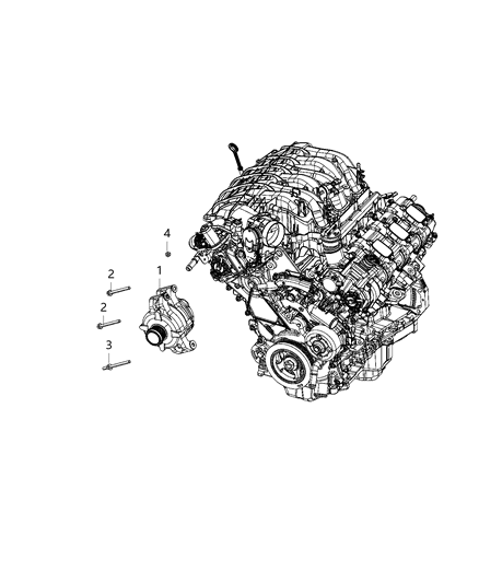 2021 Dodge Durango Generator/Alternator & Related Parts Diagram 2