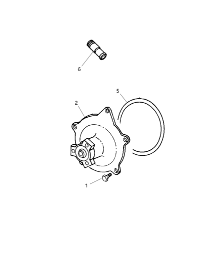 2004 Chrysler Town & Country Water Pump & Related Parts Diagram 2