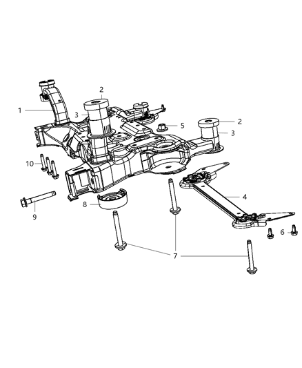 2011 Dodge Avenger Crossmember - Front Suspension Diagram