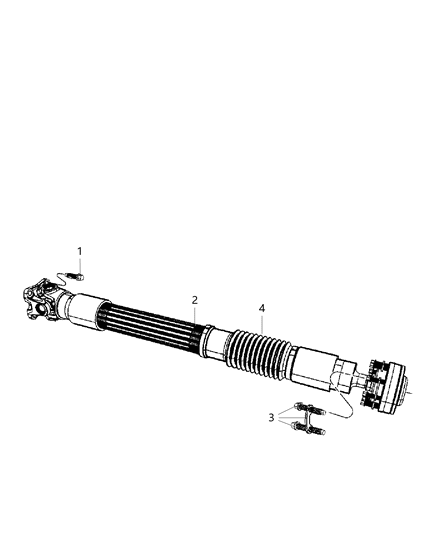 2009 Jeep Wrangler Shaft , Drive , Front Diagram 2