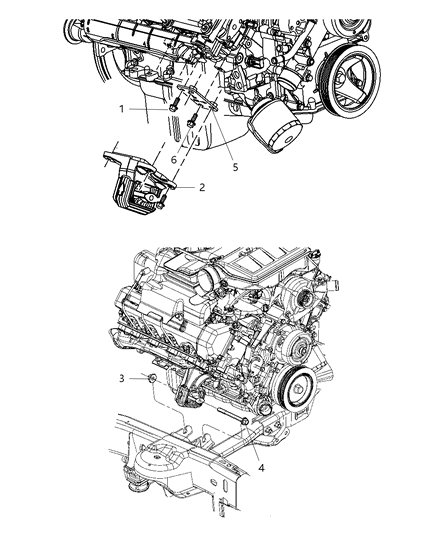 2008 Dodge Ram 2500 Engine Mounting Right Side Diagram 1