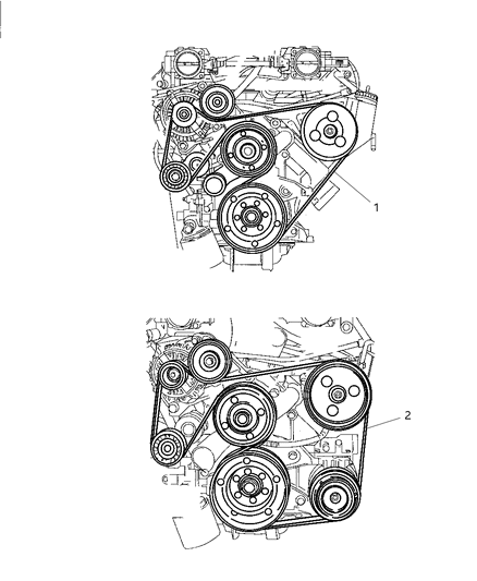 1998 Dodge Viper Belts, Drive Diagram