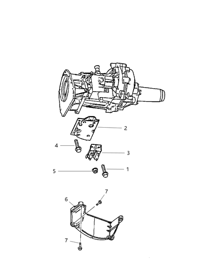 2000 Dodge Dakota Engine Mounting, Rear Diagram 5