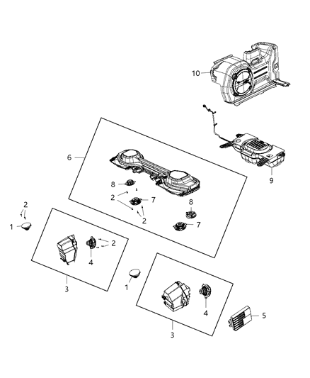 2019 Jeep Wrangler Enclosure-Speaker Diagram for 6AH07TX7AE