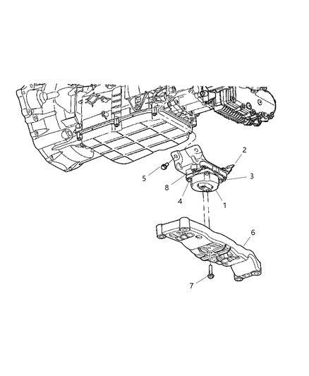 2005 Dodge Magnum Mount, Transmission Diagram 2