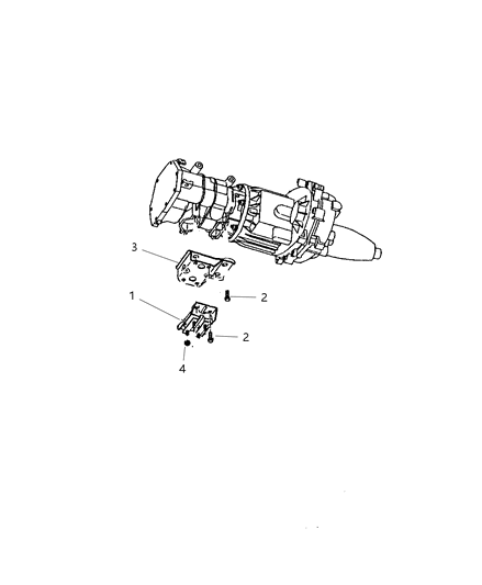 2003 Dodge Dakota Engine Mounting, Rear Diagram 5