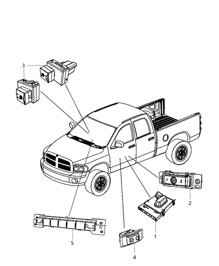 2012 Ram 1500 Switches Seat Diagram