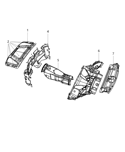 2009 Dodge Challenger SILENCER-Rear Shelf Diagram for 4662035AA