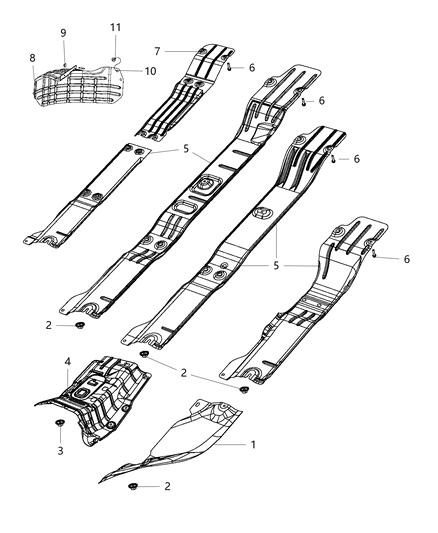 2014 Ram 2500 Shield-Heat Diagram for 68161502AB