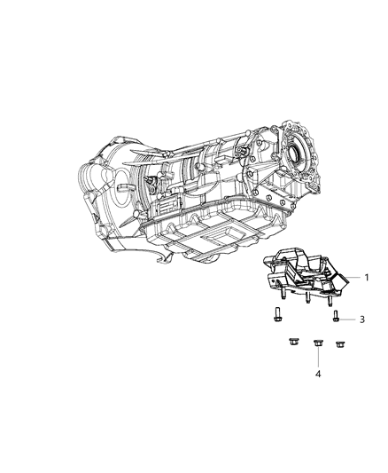 2015 Ram 2500 INSULATOR-Transmission Support Diagram for 68185822AA