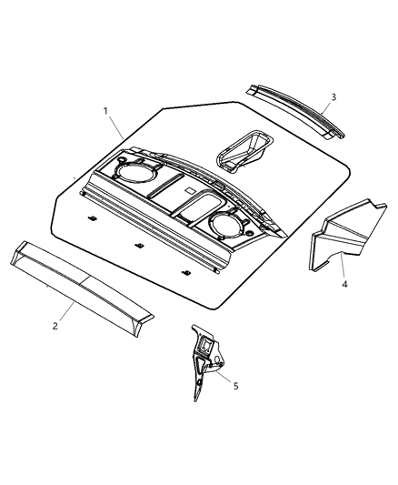 2010 Chrysler Sebring Rear Shelf Panel Diagram 1