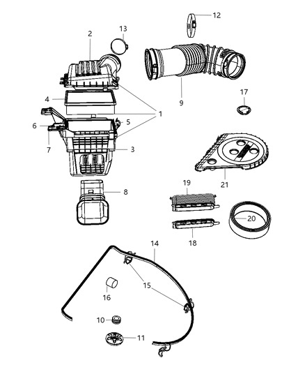 2009 Chrysler Aspen Air Cleaner & Related Diagram 2