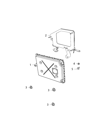 2019 Chrysler Pacifica Engine Controller Module Diagram for 68330922AB